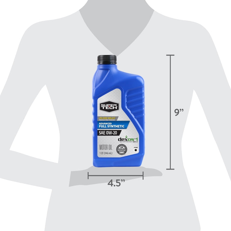 Super Tech Advanced Full Synthetic Motor Oil SAE 0W-20, 1 Quart