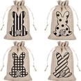 thumbnail image 6 of HaCpiu Easter Bunny Burlap Bags, Reusable Easter Rabbit Drawstring Pouch, Ideal for Easter Egg Hunt, Candy Storage, Spring Party Supplies & Festive Decor, 6 of 13