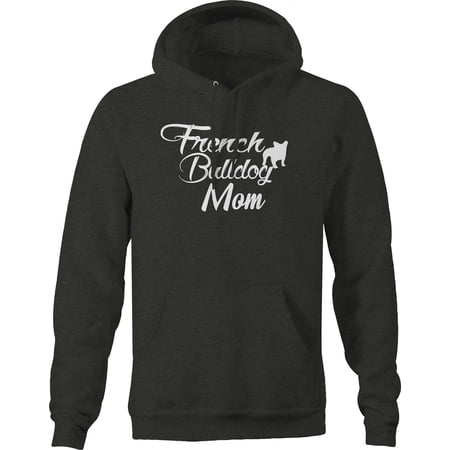 French Bulldog Mom Pet Dog Puppy Parent Animal Hoodies for Men Large Dark Grey