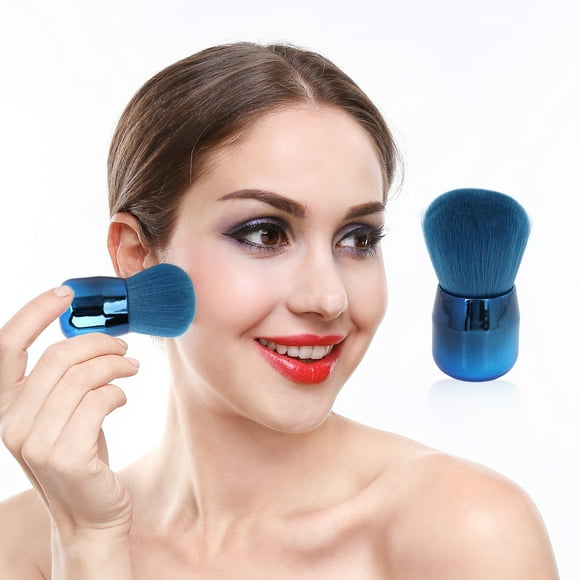 Blush Brush,  Brush Hair Strong Powder Grasping Power Dark Blue Comfortable Grip Mushroom Head Makeup Brush  for Loose Powder for Beauty Salon