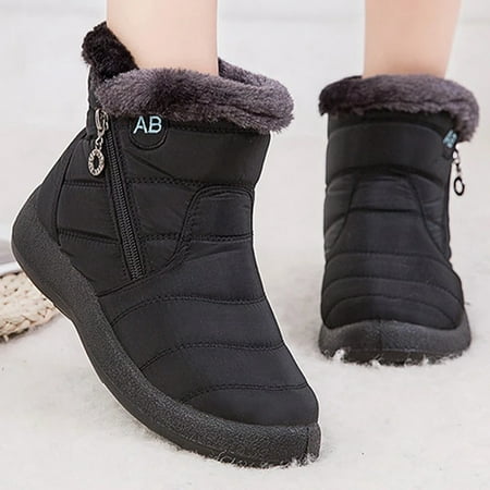 

Women s Warm Faux Fur Lined Snow Boots Winter Side Zipper Ankle Boots Women s Footwear
