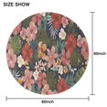 thumbnail image 6 of Pioneer Flower Floral Print Pattern Round Tablecloth 60"x60",Wrinkle Wipeable Table Cloth for Kitchen Dining Room Picnic Patio Party, 6 of 6