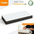 thumbnail image 2 of Ktaxon 12" Twin Size Mattress with Gel Memory Foam, Spring Hybrid Mattress in a Box, Adult, 2 of 7