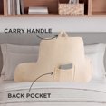 thumbnail image 4 of The Sheet Lab Plush Backrest Pillow, Beige, 30" x 17" x 17", 4 of 9