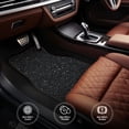 thumbnail image 6 of Naloa Black Glitter Car Foot Mat Set of 4 Pieces - Universal Floor Liner Neoprene Full Set Floor Mats for Cars Trucks SUV, 6 of 7