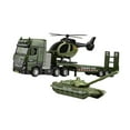 thumbnail image 1 of Camión de remolque de juguete a escala 1/50, camión de ingeniería de aprendizaje temprano con minihelicóptero, vehículo extraíble para niños de 2, 3, tanque, 1 of 8