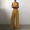 thumbnail image 1 of Pantalon Large pour Femmes Mode Été Solide Casual Camis Sans Manches Bretelles Combinaison, 1 of 7