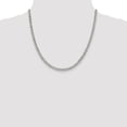 thumbnail image 3 of Diamond2Deal 925 Sterling Silver 4.25mm 6 Side Diamond-Cut Flat Double Curb Chain Necklace for Women 20", 3 of 6