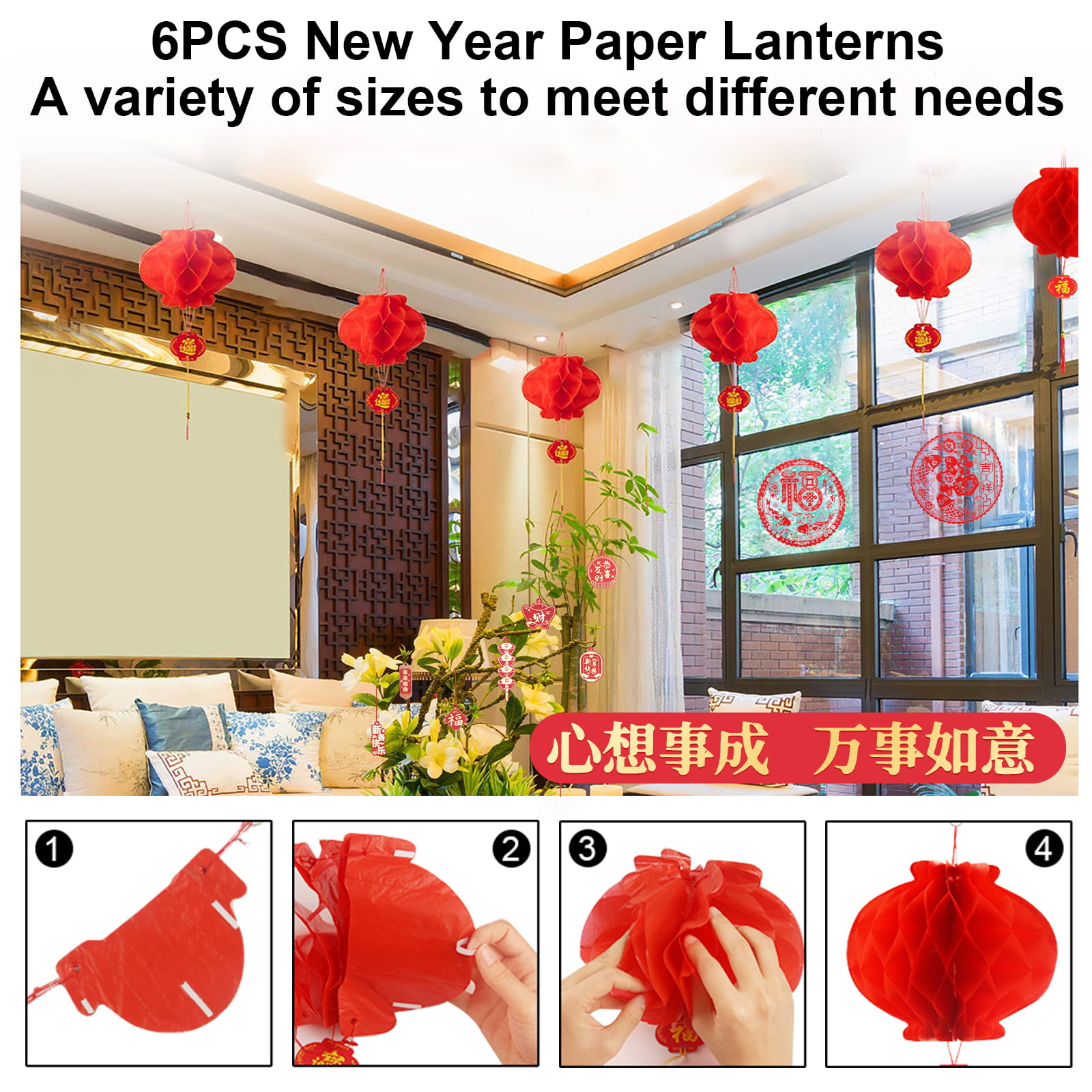 Chinese New Year Decorations 2024, 19pcs Lunar New Year Decorations Spring Festival Hanging Swirls,Chinese Dragon Decorations Red Ceiling Hanging