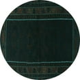 thumbnail image 1 of Ahgly Company Machine Washable Indoor Round Persian Turquoise Blue Traditional Area Rugs, 8' Round, 1 of 4