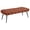 Rust/Black, variant on Ella Upholstered Tufted Bench Stainless Steel Legs Ivory
