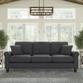thumbnail image 7 of Hudson 85W Sofa in Charcoal Gray Herringbone Fabric, 7 of 7