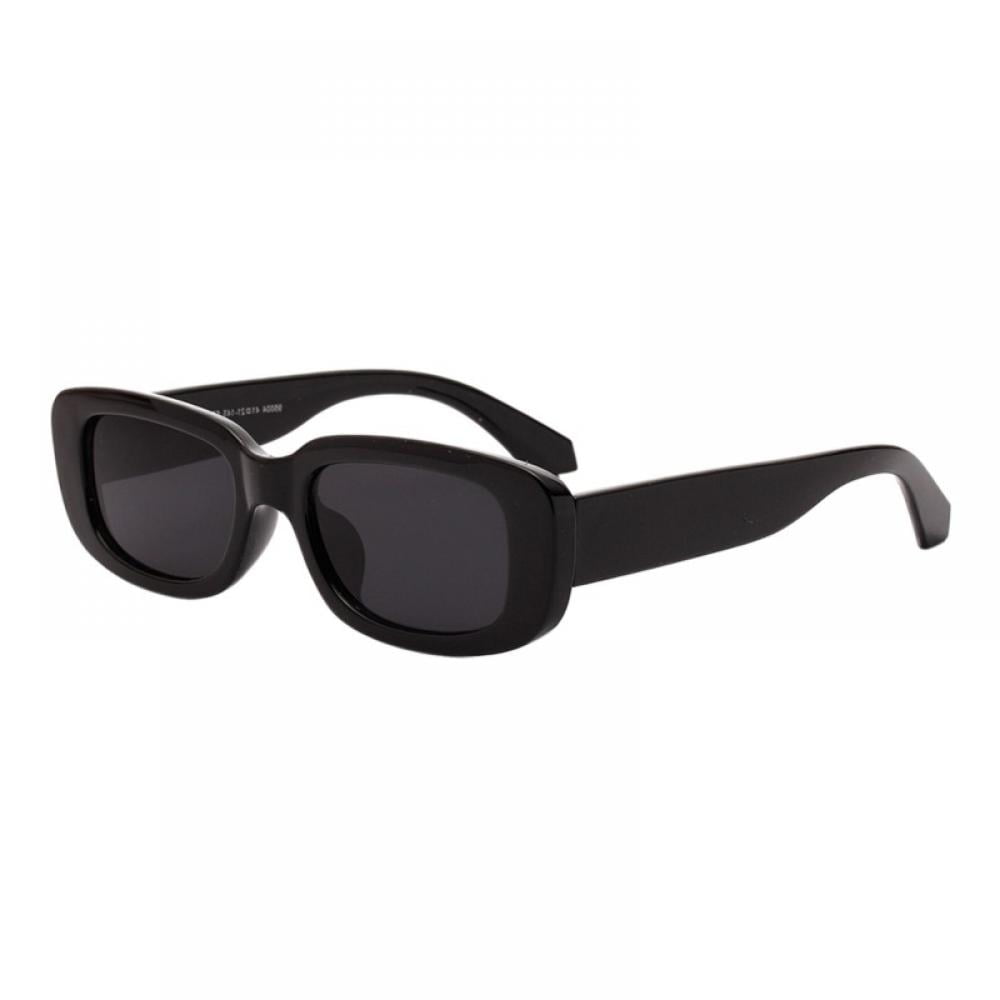 New Vintage Rectangle Shape Sunglasses Women Retro Small Square Black UV400 Lens 