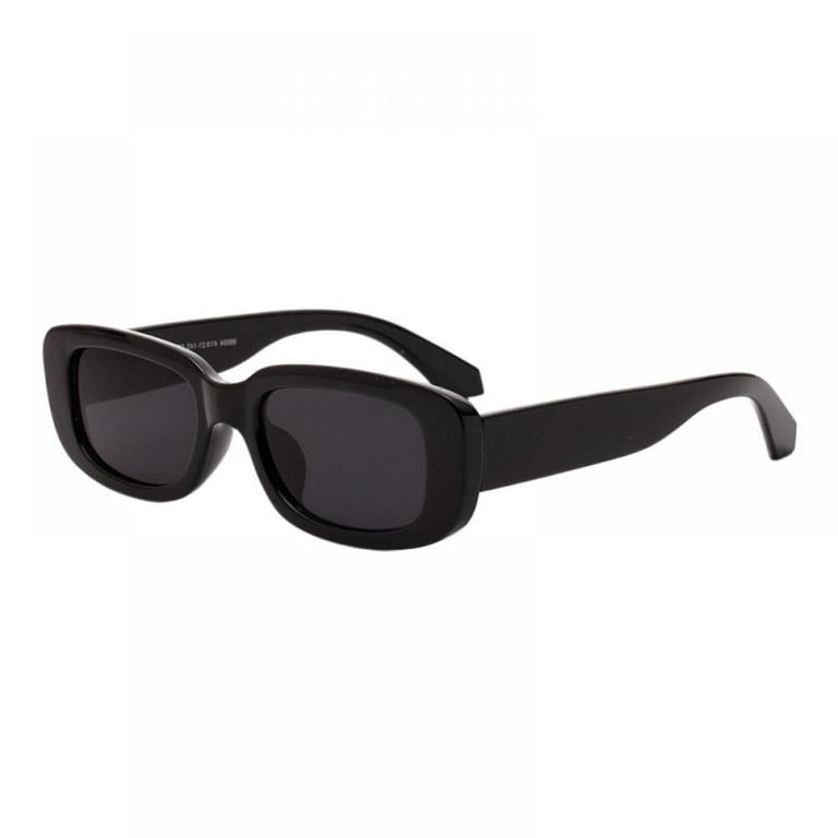 Retro Rectangle Sunglasses Men Women Oversized Square Thick Metal