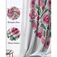 thumbnail image 6 of Valentine's Day Blackout Curtains for Bedroom - 84 Inch Long Light Blocking 2 Panels Set, Romantic Pink Roses Love Heart Flowers Thermal Insulated Living Room Drapes Grommet Window Curtains 52"x84", 6 of 8