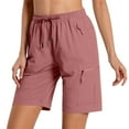 thumbnail image 3 of WTOBBY Women's Casual Hiking Shorts with Secure Side Pockets, Breathable Fabric for Summer Activities, Perfect for Walking, Camping, and Everyday Outdoor Use - Versatile and Stylish,Hot Pink S, 3 of 4