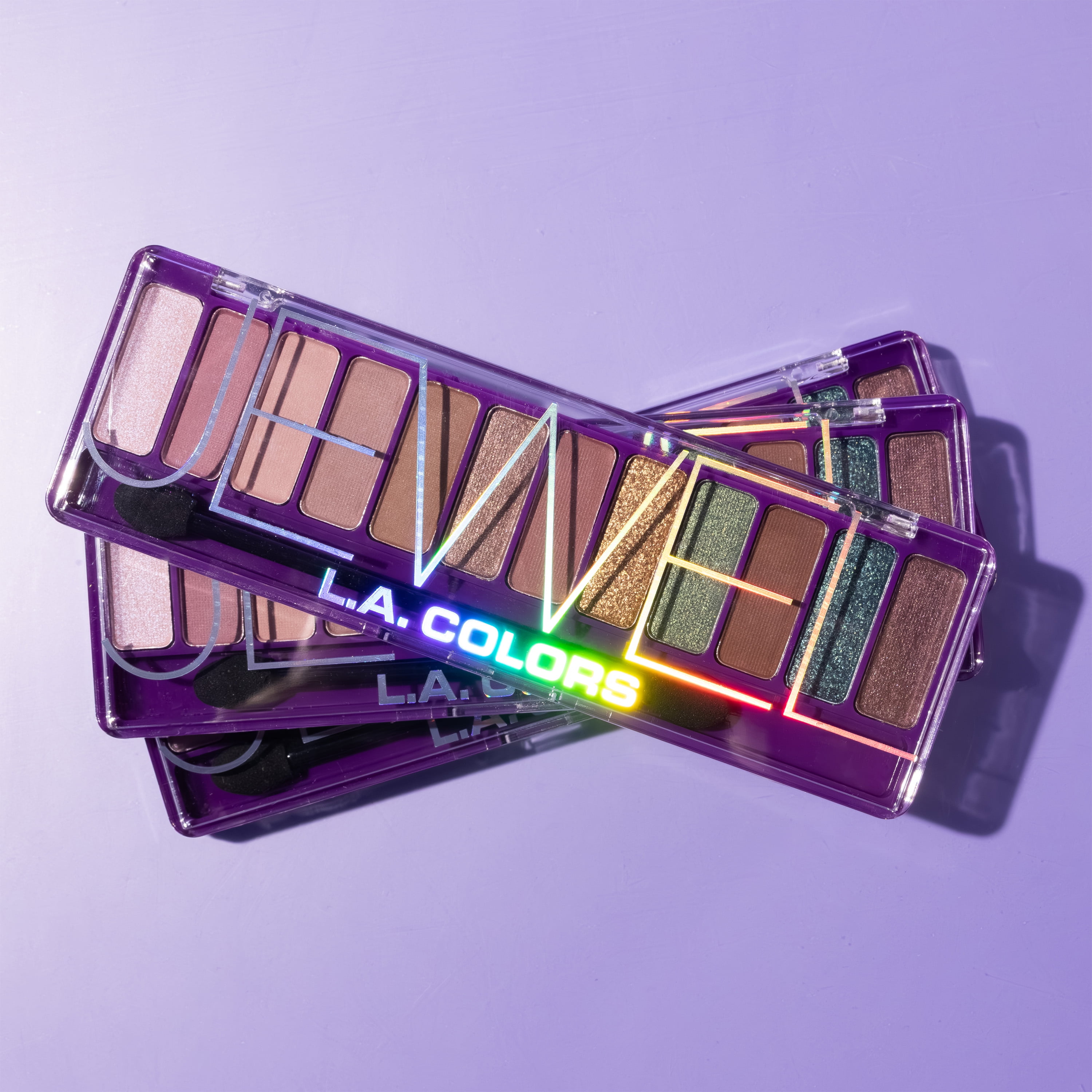 L.A. COLORS Eyeshadow Color Vibe 12 Color Palette, Jewel, 0.30 fl