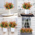 thumbnail image 6 of Sinhoon 6 Pcs Artificial Flowers, Outdoor UV Resistant Fake Plants Faux Greenery Shrubs Plastic Flowers for Indoor Outside Home Garden Wedding Office Decor (Orange Red), 6 of 14