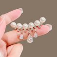 thumbnail image 6 of Eoperou Faux Pearls Brooch Pin Exquisite Lightweight Decorative Unfading Rhinestones Tassel Elegant Suit Pin Costume Accessories, 6 of 7