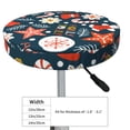 thumbnail image 2 of Goofa Holiday Christmas Cookies Printed Stool Covers Round, Waterproof Round Bar Stool Covers Anti-Slip Round Bar Stool Seat Cover with Elastic Bands Durable -14 inch, 2 of 7