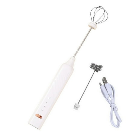 

Kmxyo Electric Egg Beater 3 Speeds USB Charging Quick Foaming Comfortable Grip Mute 2 Rods 150W Hand-held Egg Beater for Kitchen