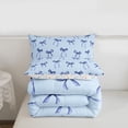 thumbnail image 5 of Erosebridal Blue Princess Bow Twin Comforter Sets For Girls,Dreamy Bowknot Kids Bedding Set,Colorful Stars Reversible,2 Pieces, 5 of 7