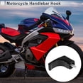 thumbnail image 2 of Gancho colgante para motocicleta Forma de L Soporte para casco de motocicleta y equipaje color negro 46mm de longitud, 2 of 7