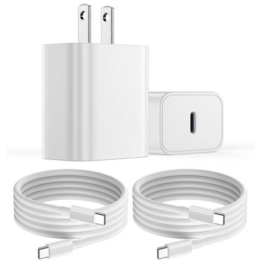 USB C Charger iPhone 16 15 Charger, [MFi Certified] 2 Pack 20W PD White Fast Charger Block with 6FT USB C Cable Compatible with iPhone 16/15, iPad, Galaxy, Android