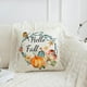 thumbnail image 5 of Juego de 4 fundas de almohada de otoño de 18 x 18 pulgadas con estampado de calabaza de acuarela, tonos cálidos, decoración de granja, Acción de Gracias, hogar, otoño, funda de cojín para sofá, 5 of 5