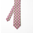 thumbnail image 2 of Necktie, Watercolor Strawberries Art, 3.7", Pink Apple Green White, by Ambesonne, 2 of 4