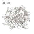 thumbnail image 3 of Uxcell 1" Clips de alambre metálico pequeños multiusos, abrazaderas para bolsas, plata, paquete de 25, 3 of 5