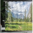 thumbnail image 4 of Ambesonne Yosemite Shower Curtain, Nature Valley Meadow, 69"Wx84"L, Grey Green, 4 of 5