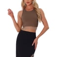 thumbnail image 1 of Camiseta sin mangas de verano Inspire Chic para mujer, camiseta casual L color marrón claro, 1 of 5