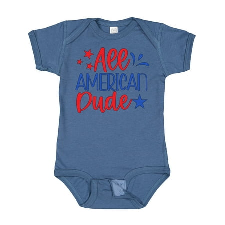 

Inktastic 4th of July All-American Dude with Stars Gift Baby Boy Bodysuit