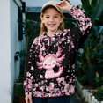 thumbnail image 2 of Uorisanigo Girls Half Zip Sweatshirt Kids Cherry Blossom Axolotl Long Sleeve Zipper Sweatshirt Soft and Comfortable Athletic Pullover Tops Lightweight Hoodies No Hood, Size 13-14, 2 of 7