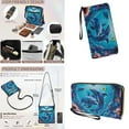 thumbnail image 4 of ZUXONGSY Dolphin Coral Fish Print Ladies Lightweight Crossbody Combo - PU Leather Crossbody Bags and Purses Set Zippered Pockets with Shoulder Strap for Beach Travel, 4 of 5
