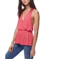 thumbnail image 2 of Free People Sky Heat Wave Peplum Tank Top Red M, 2 of 2