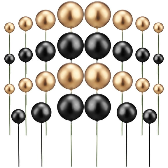 Raindrops 30-Piece Assorted Color Metal Cake Toppers for Wedding, Birthday, Office & Party Decoration Supplies