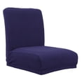 thumbnail image 3 of Cubierta de comedor con respaldo bajo corto Jacquard Cubierta de taburete de mostrador elástico - Azul Baoblaze Cubiertas cortas para sillas traseras, 3 of 8