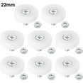 thumbnail image 1 of Lefu 8 Pack Plastic Drawer Pulley Replacement Wheels Bearing Small Pulley with Nuts, 1 of 5