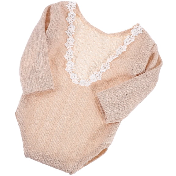 NIAIZEK Beige Romper Set for , Soft Cotton Bodysuit Outfit Perfect for Photography and Photo Sessions