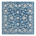 thumbnail image 3 of Unique Loom Boston Collection Area Rug - Floral (5' 3" Square Blue/Ivory), 3 of 7