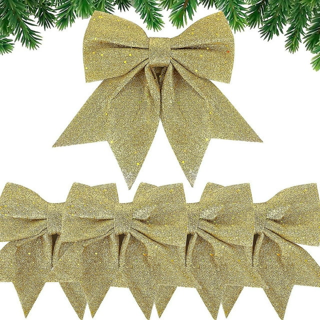 Lazos de cinta de Navidad TANGJMXG 5 piezas gran tamaño decoración navideña