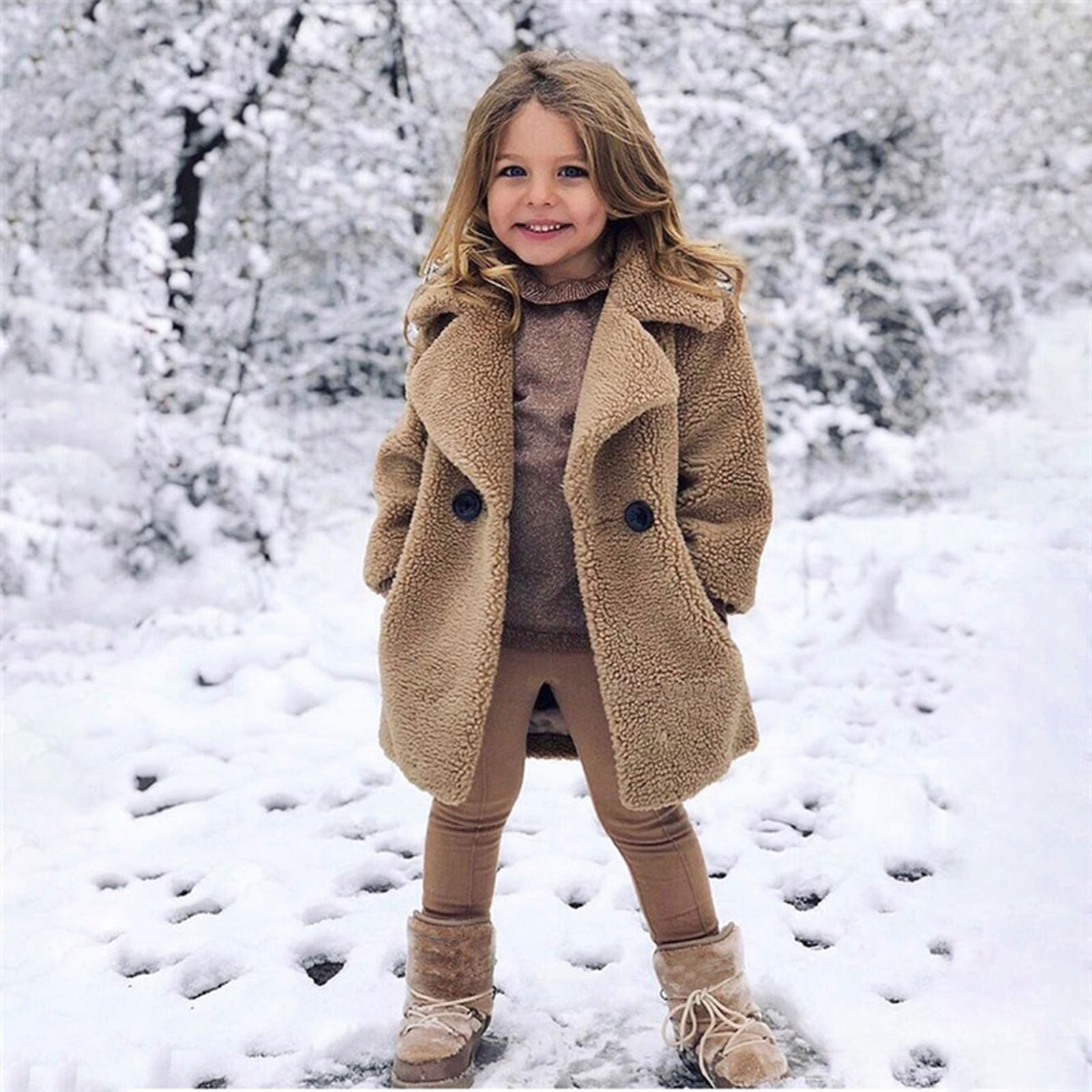 Girls Winter Warm Coat Toddler Baby Jacket Outerwear Windproof Kids Thicken Girls Coat jacket Little Girl Winter Coat - image 2 of 8