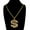 Dotted brick US doll, variant on Oversized Dollar Sign Design Necklace 70cm Length Alloy Chain Costume Props Accessory For Themed Parties