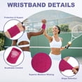 thumbnail image 4 of Uxcell Sweat Band Set Sports Terry Cloth Headband Wristband Moisture Wicking Head Band for Workout Deep Pink, 4 of 7