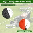 thumbnail image 5 of Weed Eater String .095 - Twist Weed Wacker String - 338 FT Heavy Duty Weed Trimmer Line for Echo Husqvarna Stihl Ego Oregon Trimmer Line - Black$$Tools, 5 of 7