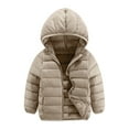 thumbnail image 2 of LNMQLPDBS Girls Lightweight Packable Puffer Jacket Hooded Windproof Warm Winter Quilted Down Alternative Outerwear Coat for Casual Daily Outdoor Wear, 2 of 9