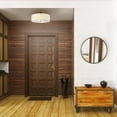 thumbnail image 7 of Globe Electric Kyle 2-Light Dark Bronze Indoor Flush Mount Ceiling Light with White Linen Shade, 7 of 7