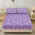thumbnail image 2 of COEQINE Sheet Set Twin Size Fitted Bed Sheet Wrinkle Free Fade Resistant Bedding Set for Women Men, All Season Home Decor for Twin Size Bed, Easter Bunny Chick Carrot Purple, 2 of 5